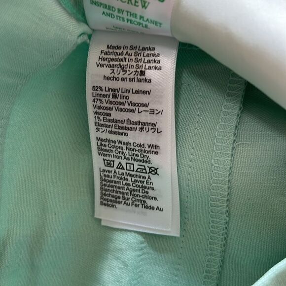 J. Crew Linen-blend wide-leg pleated trouser pant Size 12 - Picture 8 of 14